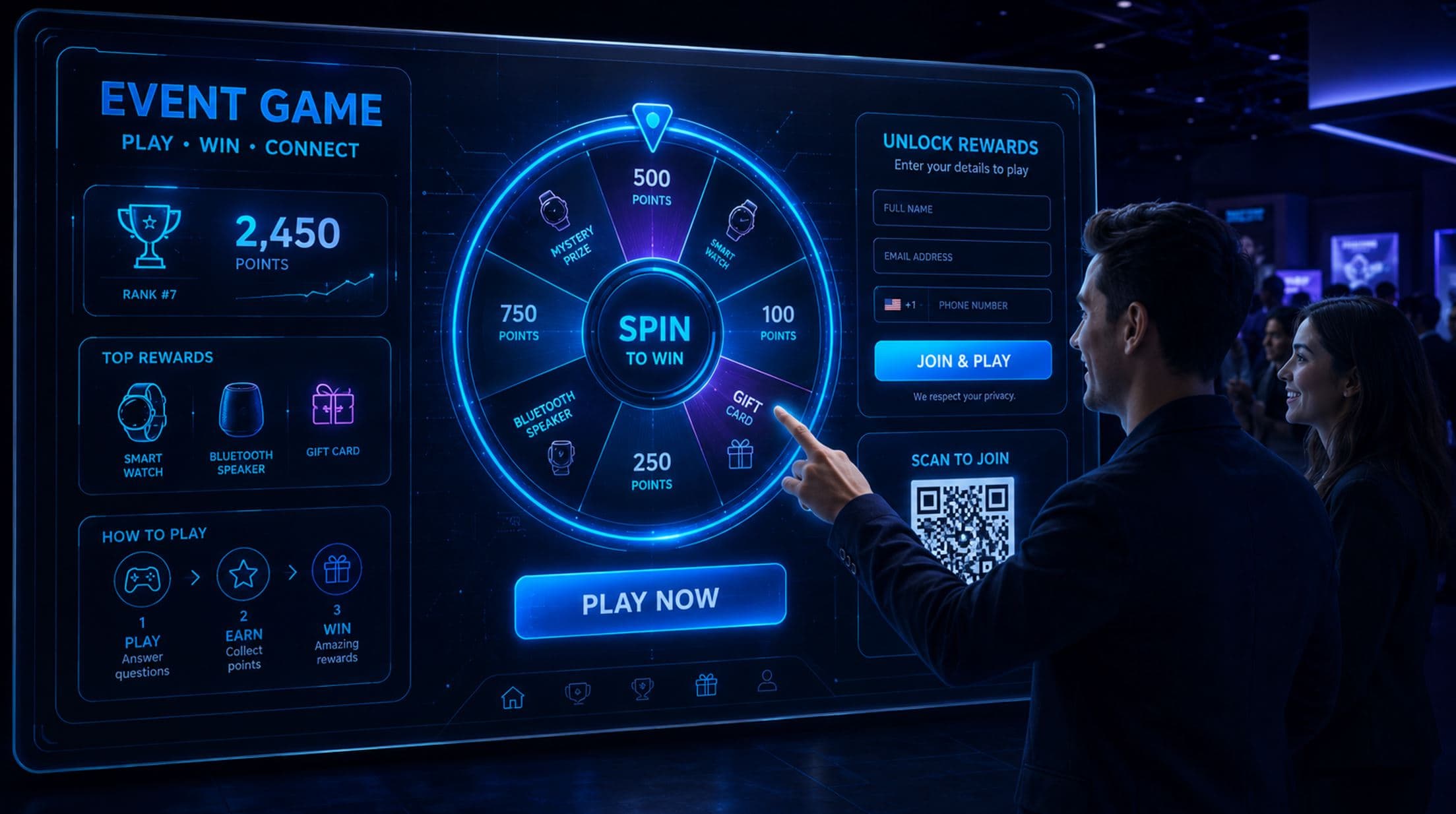 Event Game / Lead Magnet application mockup