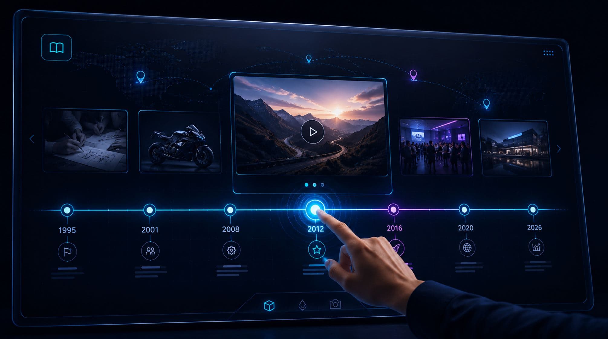 Interactive Brand Story application mockup