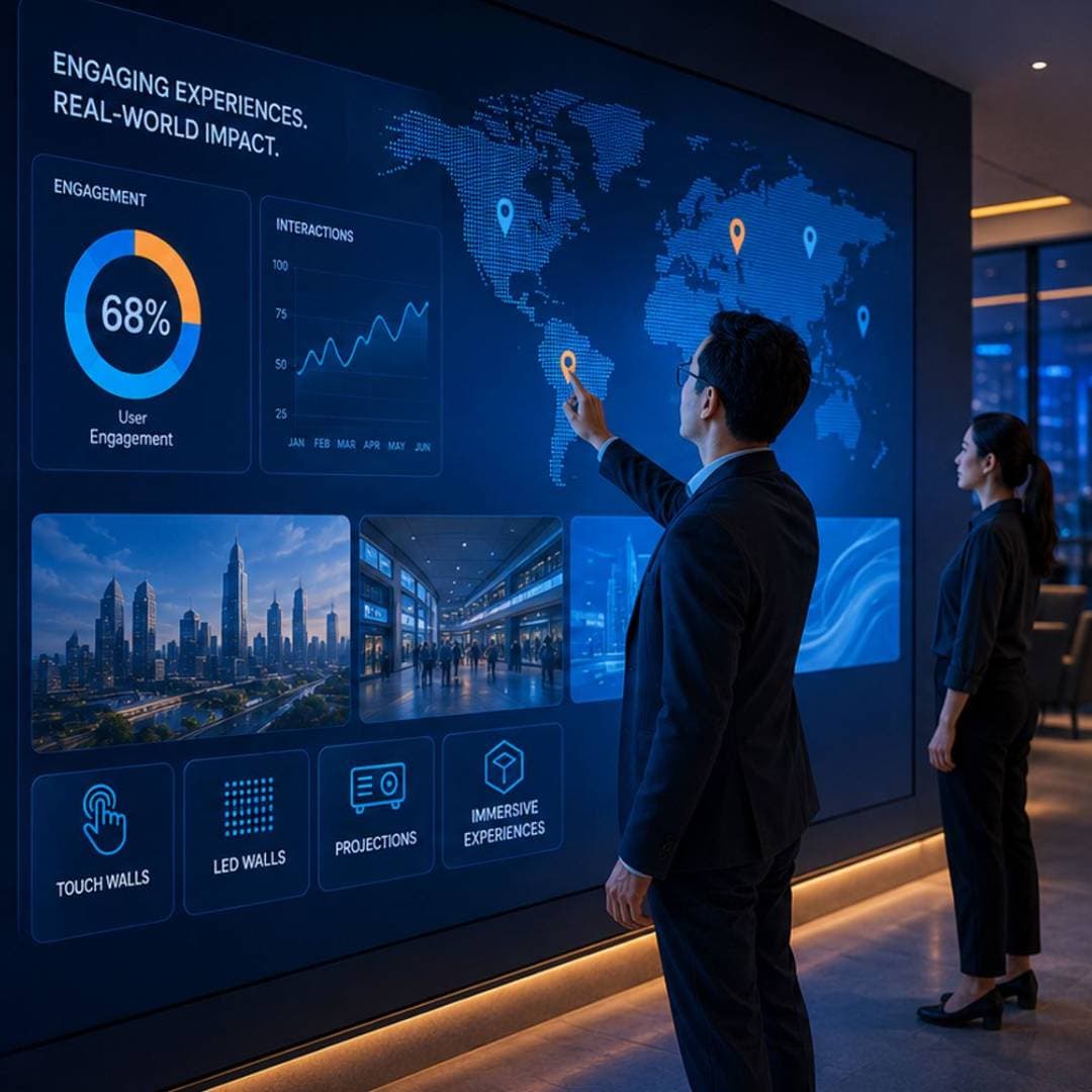 Interactive LED Wall tracking touch points